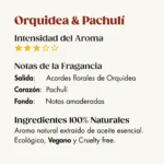 notas olfativas del aroma orquidea y pachuli de Cerabella