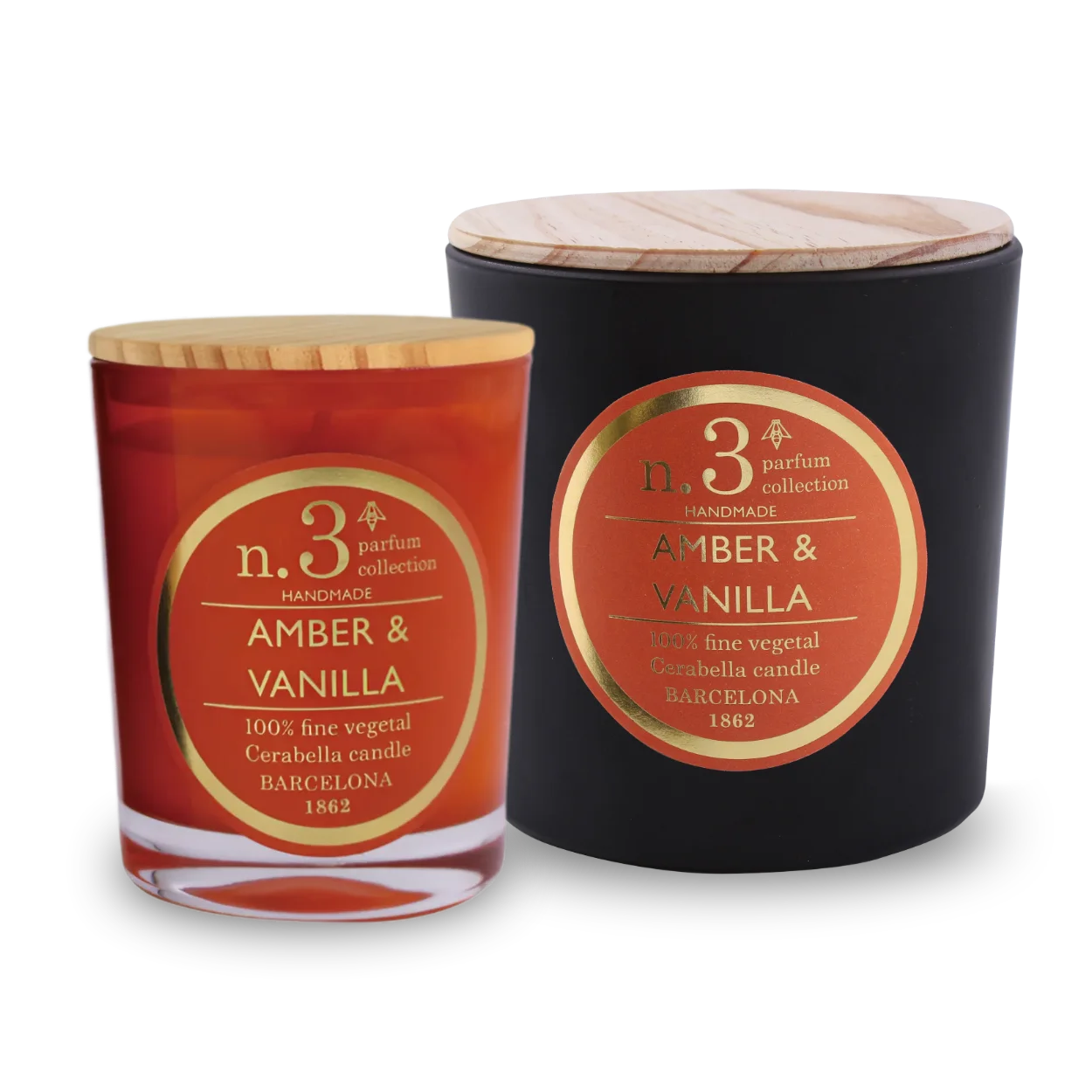 Comprar la vela perfumada nº3 Ambar 6 Vainilla de la colección Numbers by Cerabella.