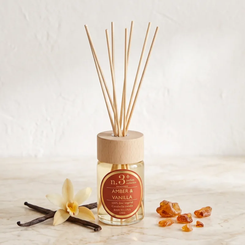 Mikado aromático de varillas Numebers n.3 Amber & Vanilla de Cerabella