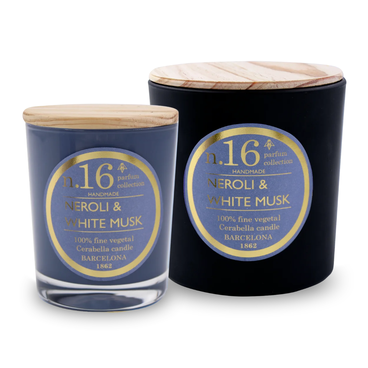 Compra la vela aromática n.16 Neroli & Almizcle blanco de la colección Numbers de Cerabella