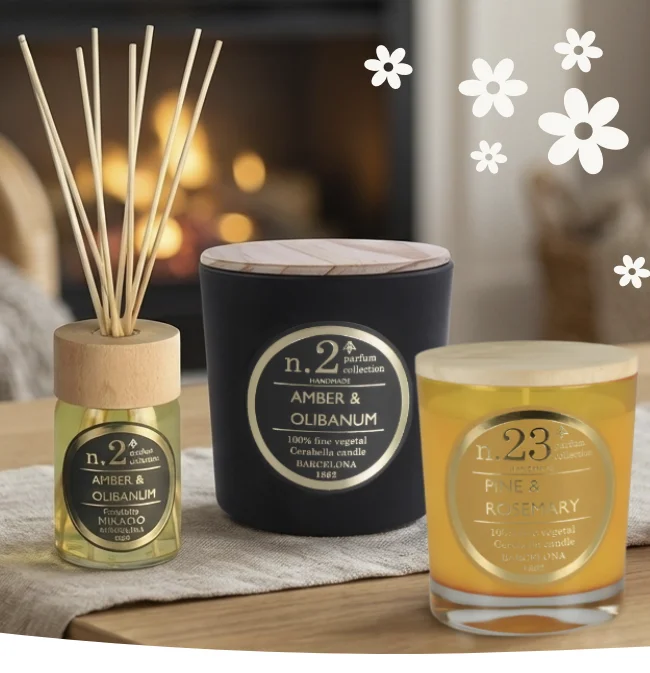 Velas perfumadas y ambientadores mikado veganos