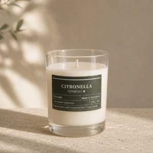 Vela aromática citronela de Cerabella con cera vegetal biodegradable