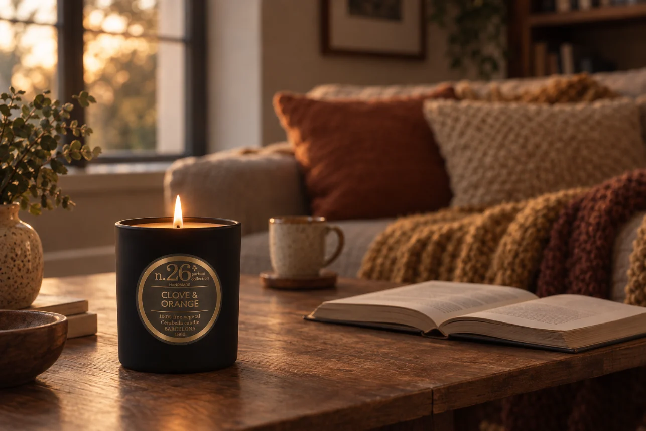 Fragancias veganas de velas aromaticas y ambientadores mikado para la casa